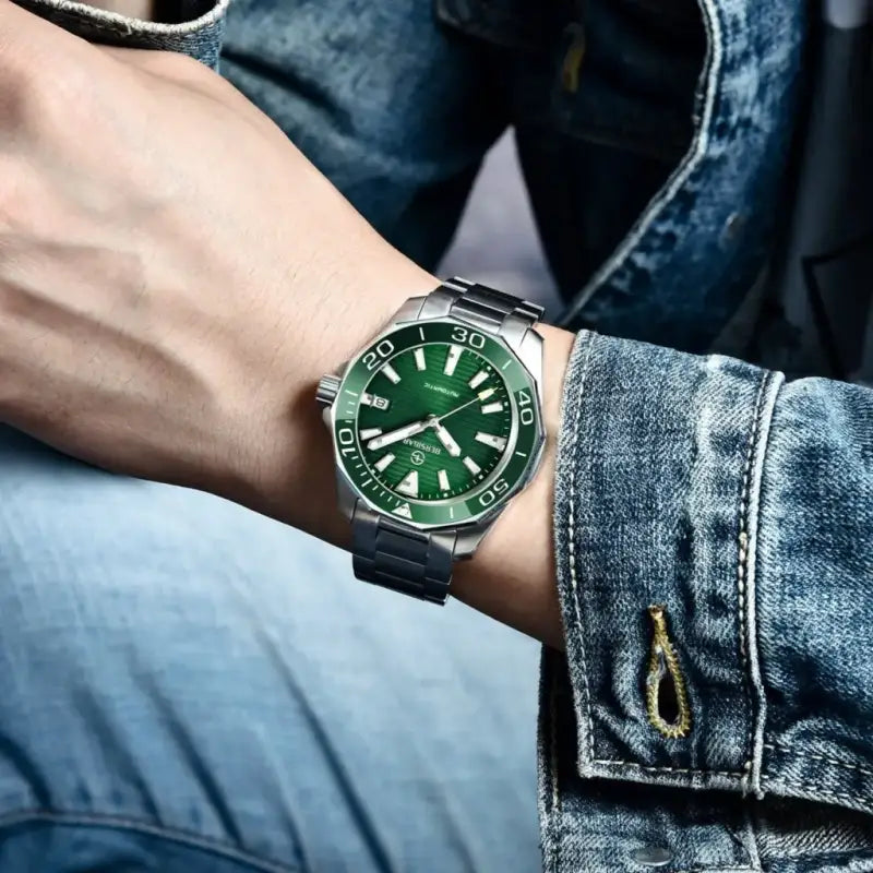 BERSIGAR TIMECRAFT 1668 GREEN STRAP - watches